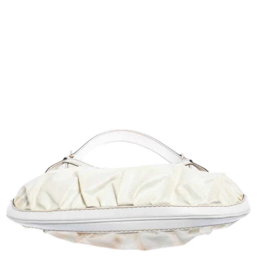 Gucci Vintage Pre-owned Coated canvas handbags White Unisex