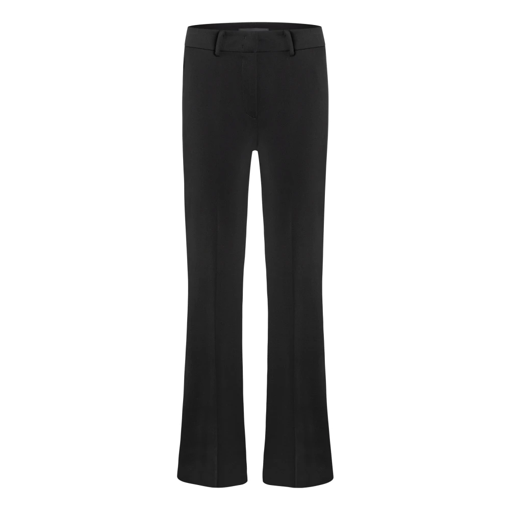 CAMBIO Tijdloze zwarte broek met flatterende pasvorm en hoogwaardige materialen Black Dames