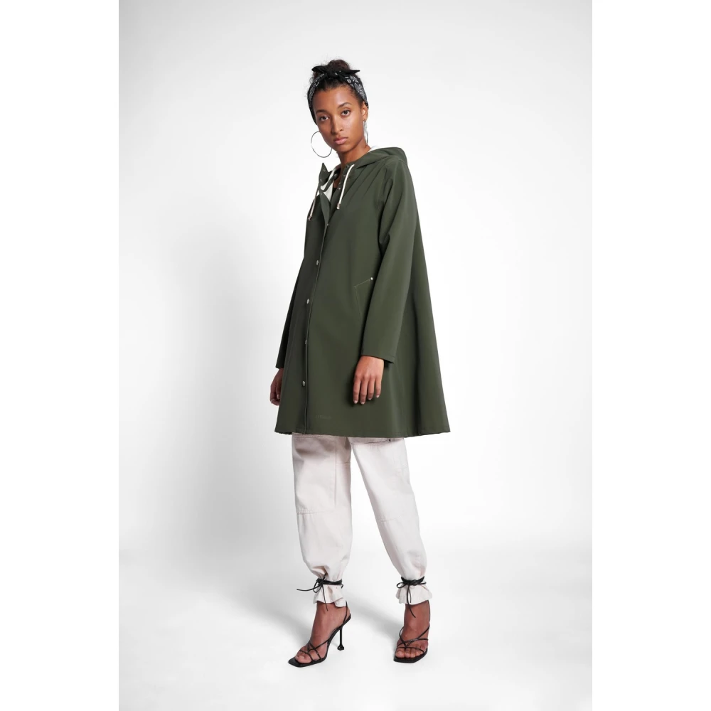 Stutterheim A-lijn Waterdichte Regenjas voor Vrouwen Green Dames