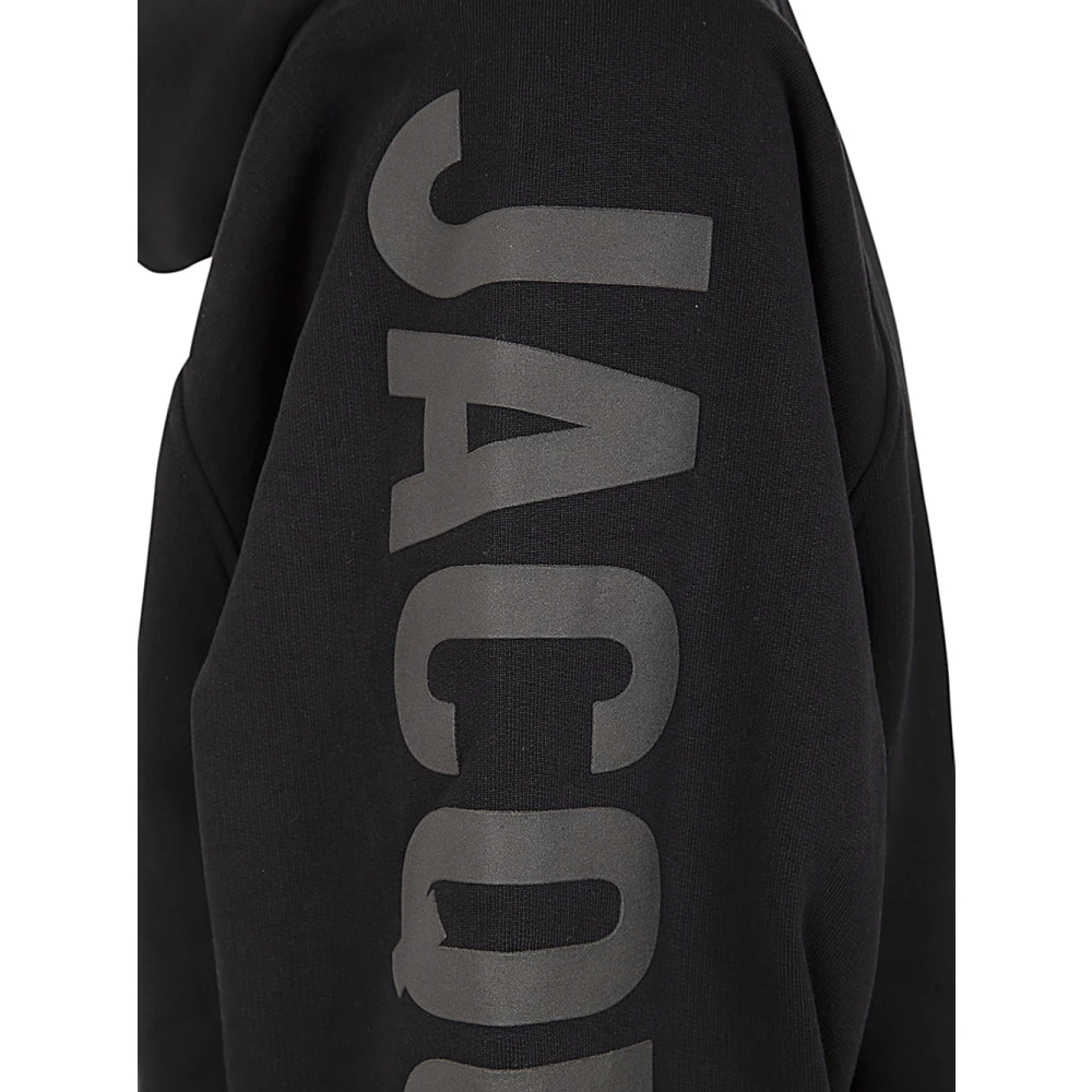 Jacquemus Zwarte hoodie met typografisch ontwerp Black Heren