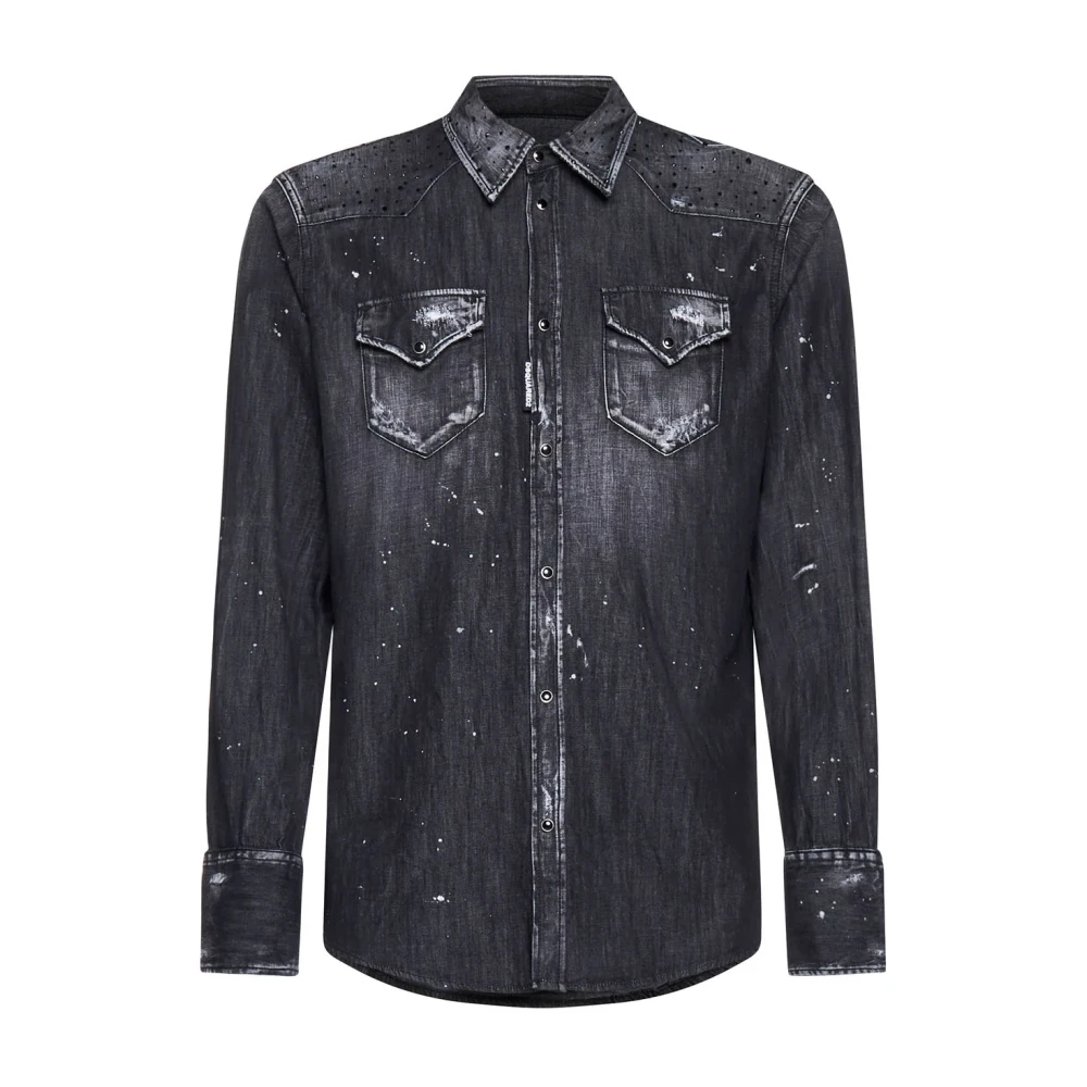 Dsquared2 Regular Fit Zwarte Shirt Black Heren