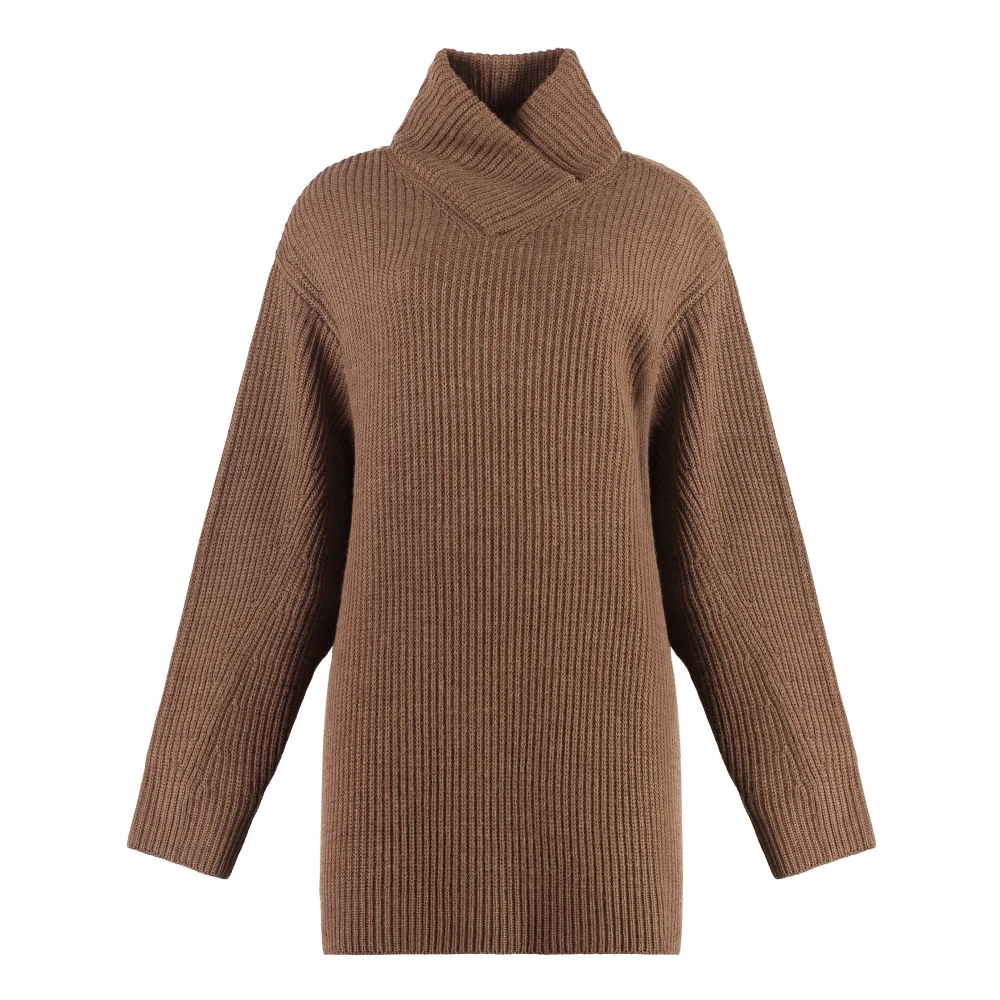 Philosophy di Lorenzo Serafini Gebreide Wolmix Pullover Brown Dames