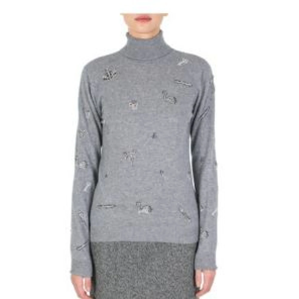 Msgm Grijze Trui voor Mannen Gray Dames