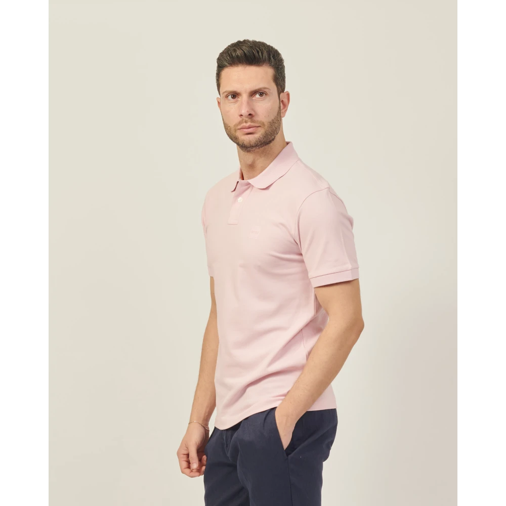 Hugo Boss Roze Polo Passenger Korte Mouw Shirt Pink Heren