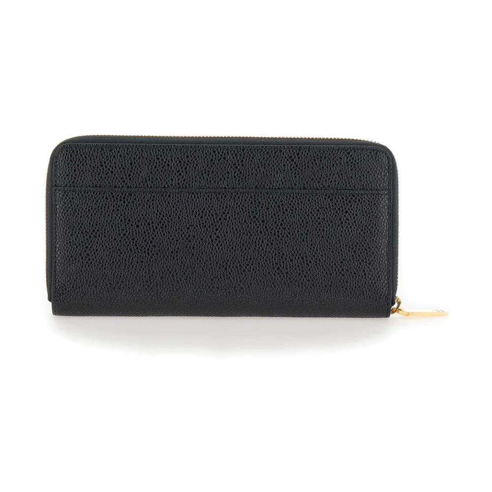Thom Browne Zwarte Continental Zip Portemonnee met RWB GG Tab Black Dames