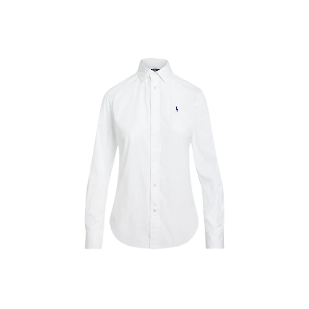 Ralph Lauren Witte Knoopmouw Overhemd White Dames