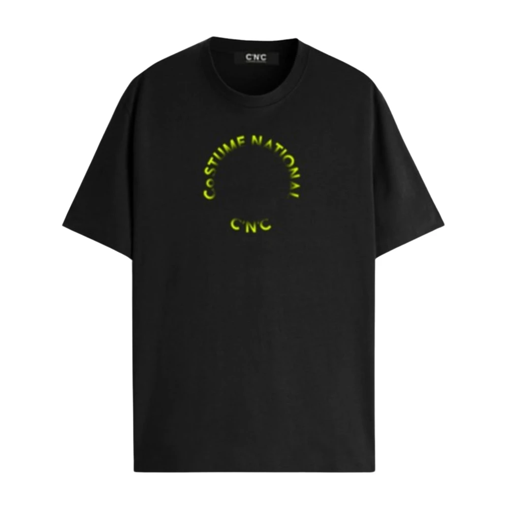 Costume National Heren Regular T-Shirt Black Heren