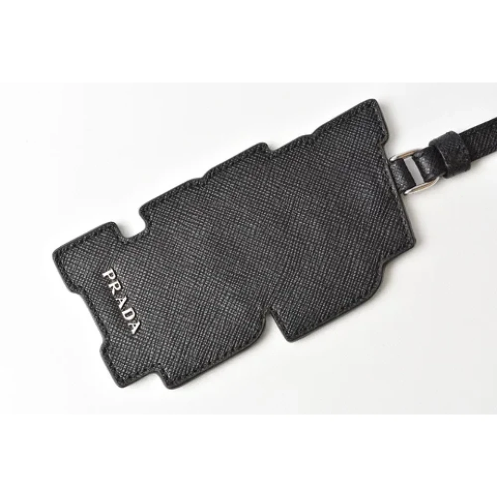 Prada Vintage Pre-owned Leather key-holders Black Dames