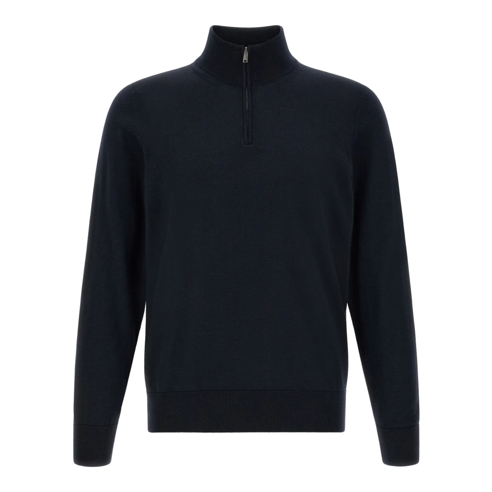 Boss Uomo Blu - Maglione H-Ebenji Con Mezza Zip - Knitwear - Xl - Immagine 3