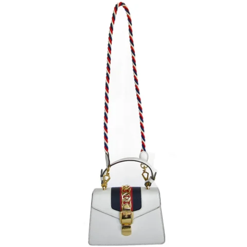Gucci Vintage Pre-owned Leather gucci-bags White Dames
