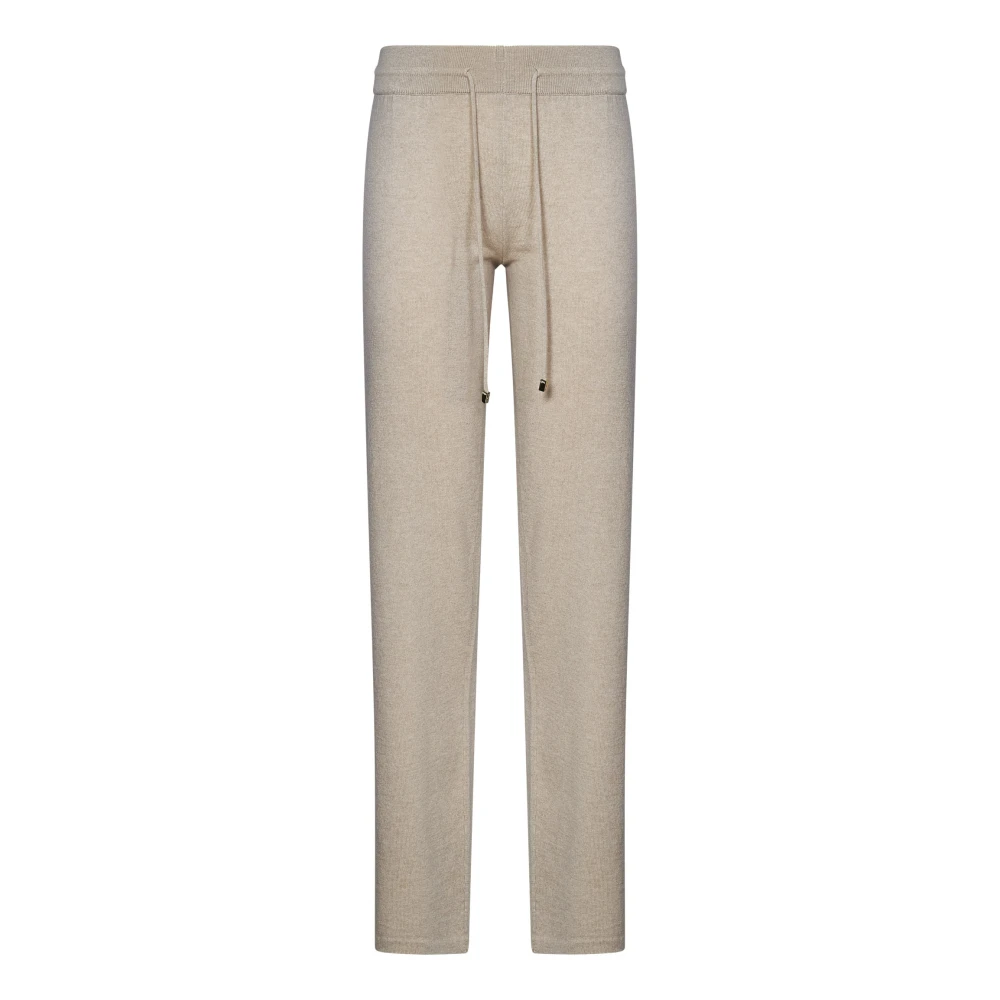 Malo Beige Cashmere Joggers Höj Garderoben Beige, Dam