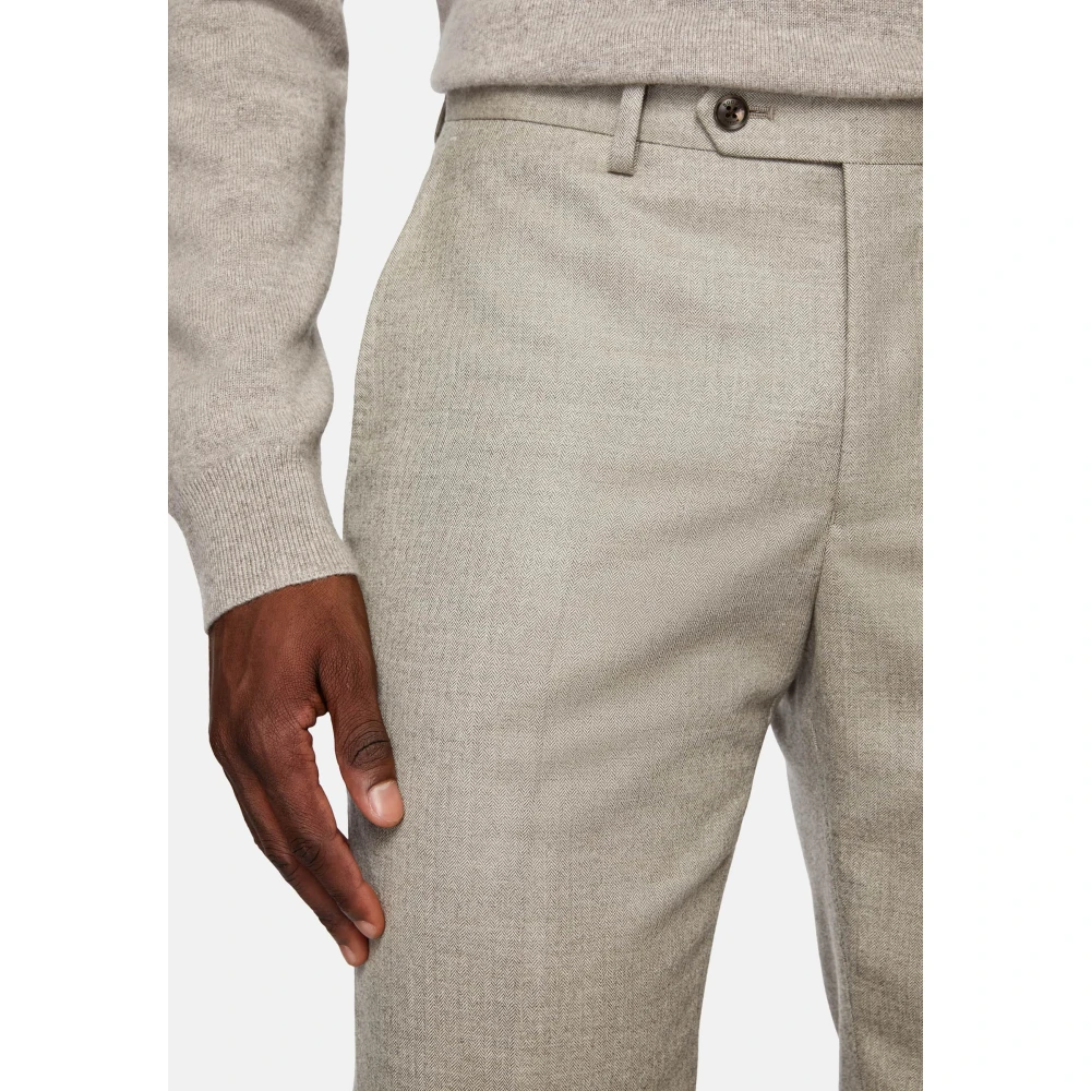 Boggi Milano Herenkostuum in keper van zuivere wol Beige Heren