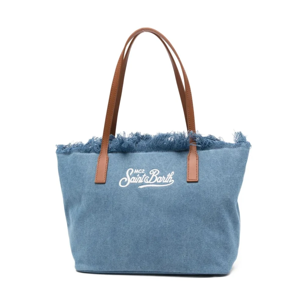 Mc2 Saint Barth Women's Blue City Bag Mid Fringe
