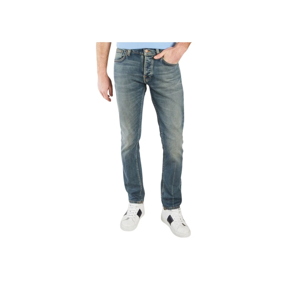 Nudie Jeans Slim-fit Jeans Gray Heren