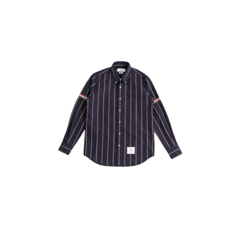 Thom Browne Nautisch Gestreept Katoenen Overhemd Multicolor Heren