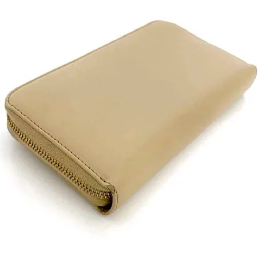 Fendi Vintage Pre-owned Leather wallets Beige Dames