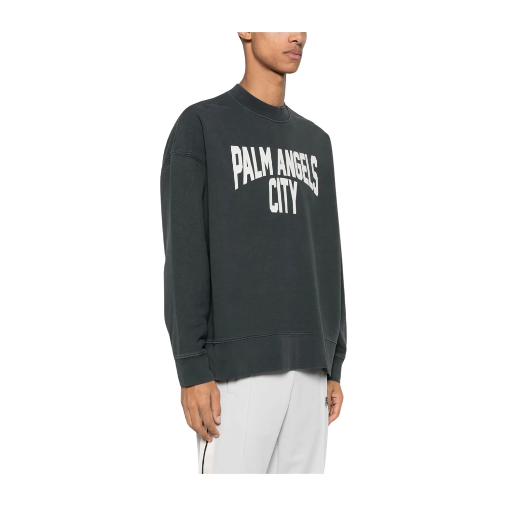 Palm Angels Grijze Sweatshirts voor Mannen Gray Heren