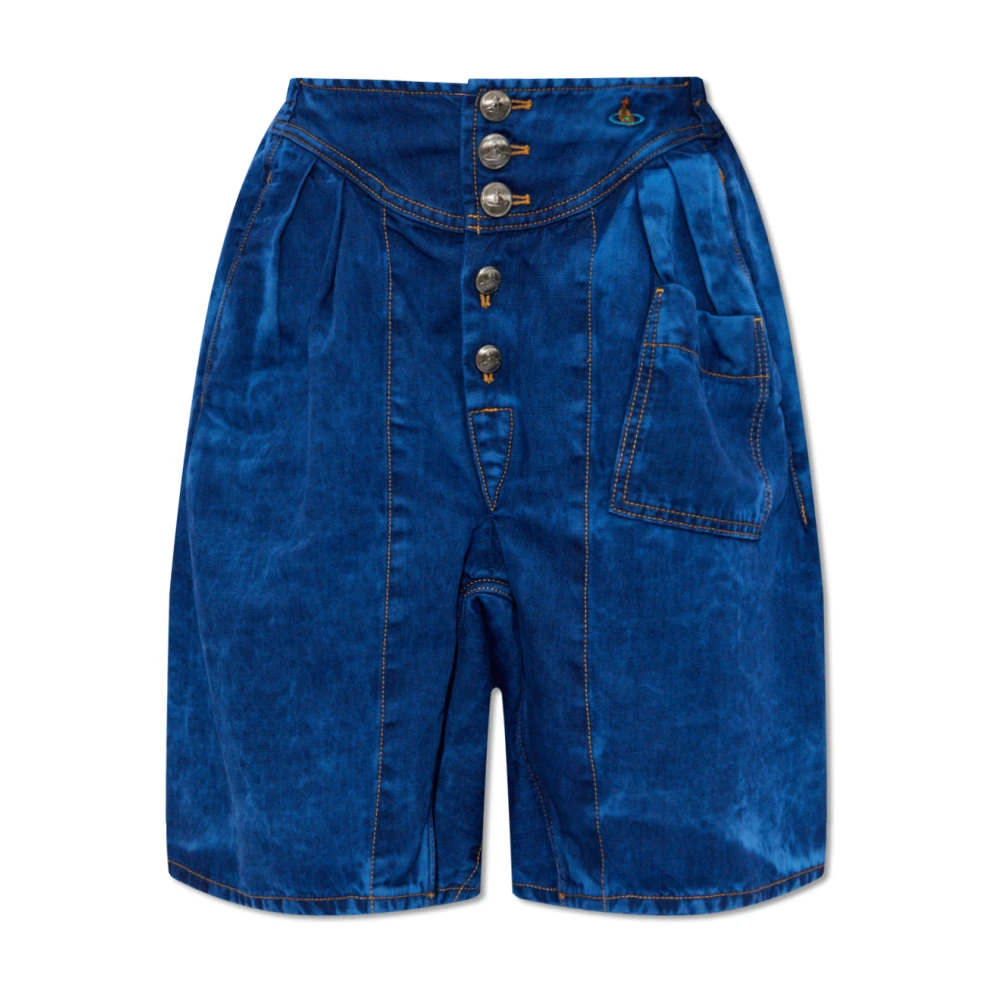 Vivienne Westwood Shorts met hoge taille Blue Dames