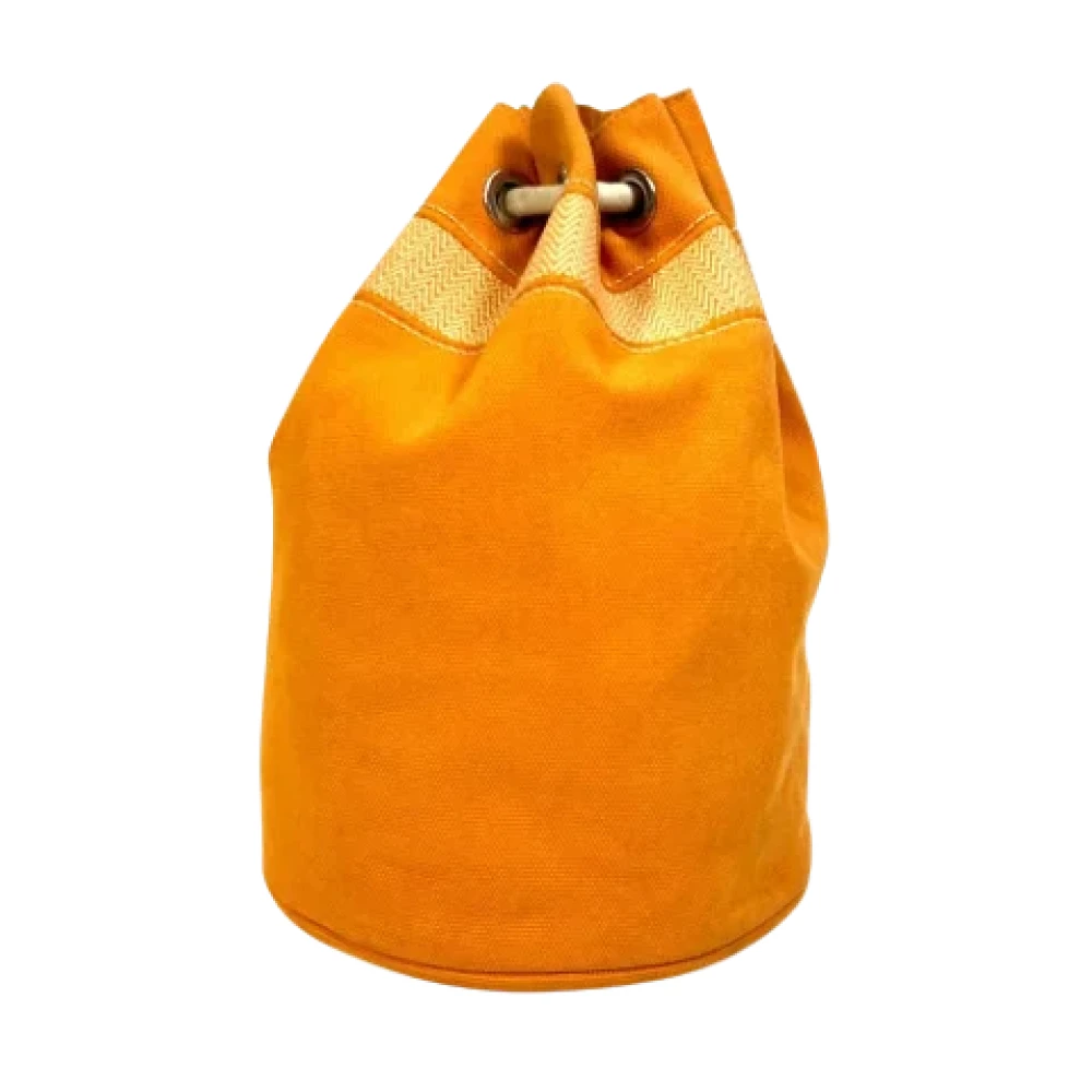 Hermès Vintage Pre-owned Cotton shoulder-bags Orange Dames