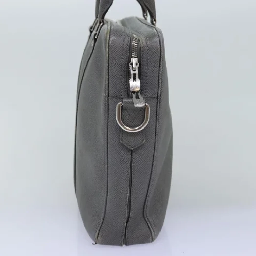 Louis Vuitton Vintage Pre-owned Leather briefcases Gray Dames