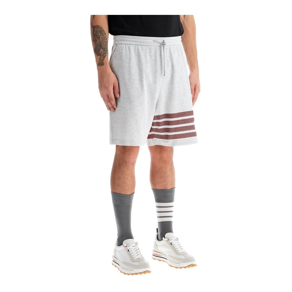 Thom Browne 4-Bar Katoenen Bermuda Shorts Gray Heren