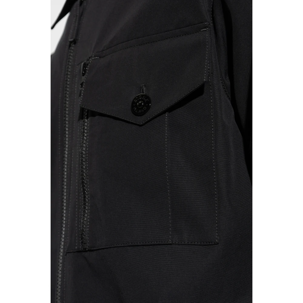 Stone Island Jas met logo Black Heren