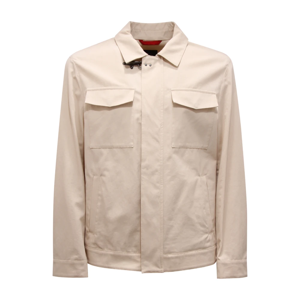 Fay Men's White Cotton Jacket Made In Italy - Light Jackets - S - Jackets