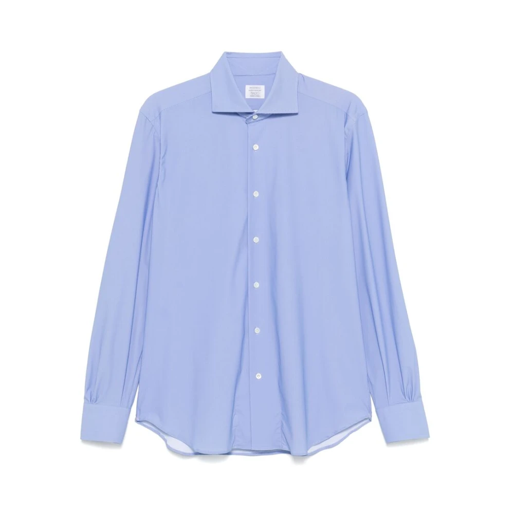 Mazzarelli Alice Blue Twill Weave Overhemd Blue Heren