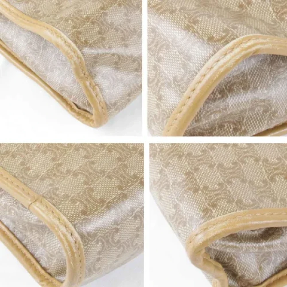 Celine Vintage Pre-owned Canvas clutches Beige Dames