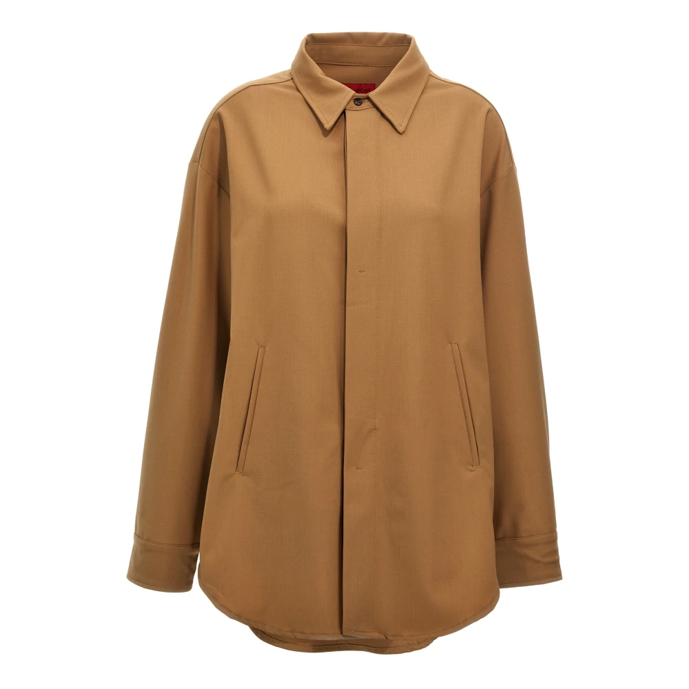 Thelatest Brown Andrea Shirt - Female - Shirts - S - Blouses & Shirts