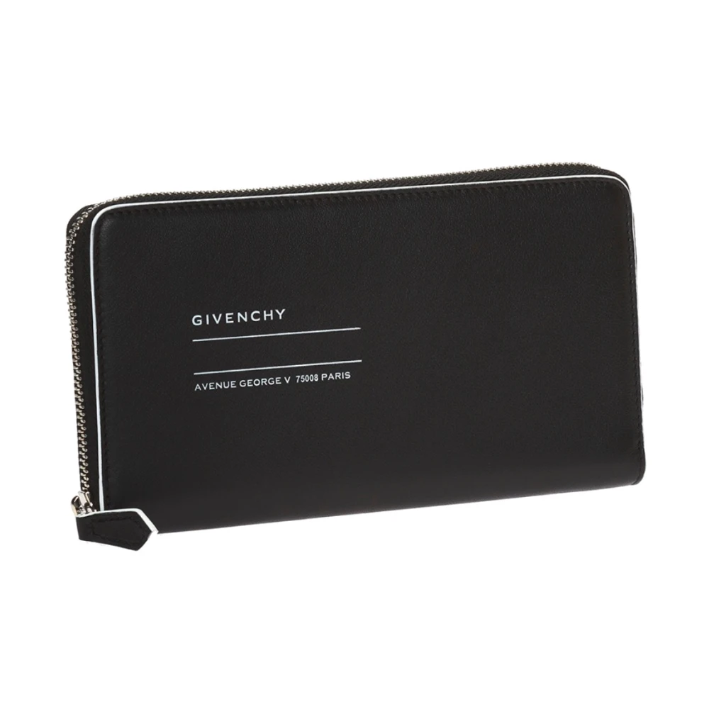 Givenchy Logo Lederen Portemonnee met Logo Black Dames