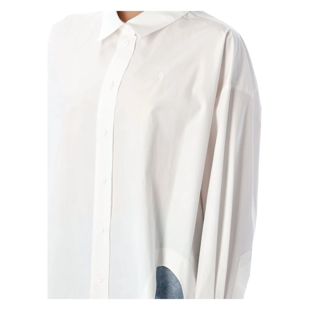 The Attico Witte Katoenen Poplin Diana Shirt White Dames