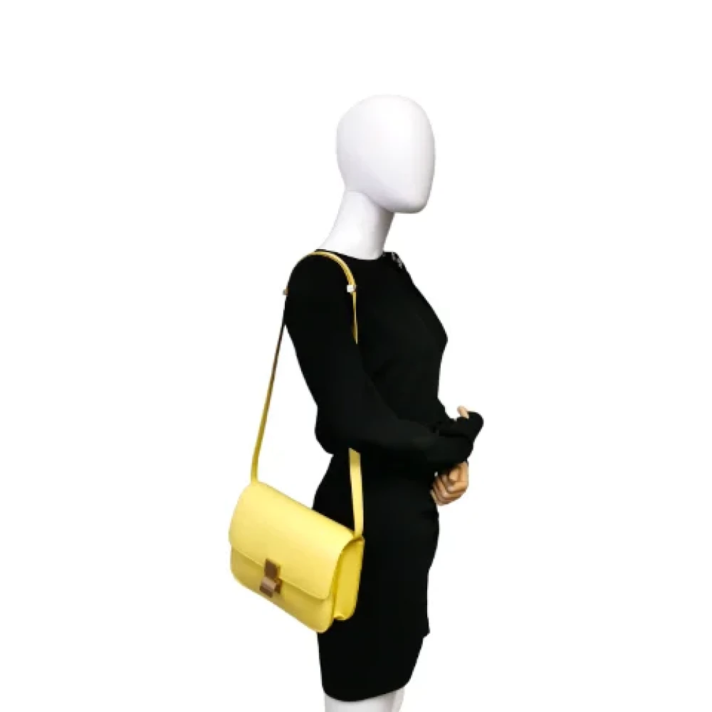 Celine Vintage Pre-owned Leather celine-bags Yellow Dames