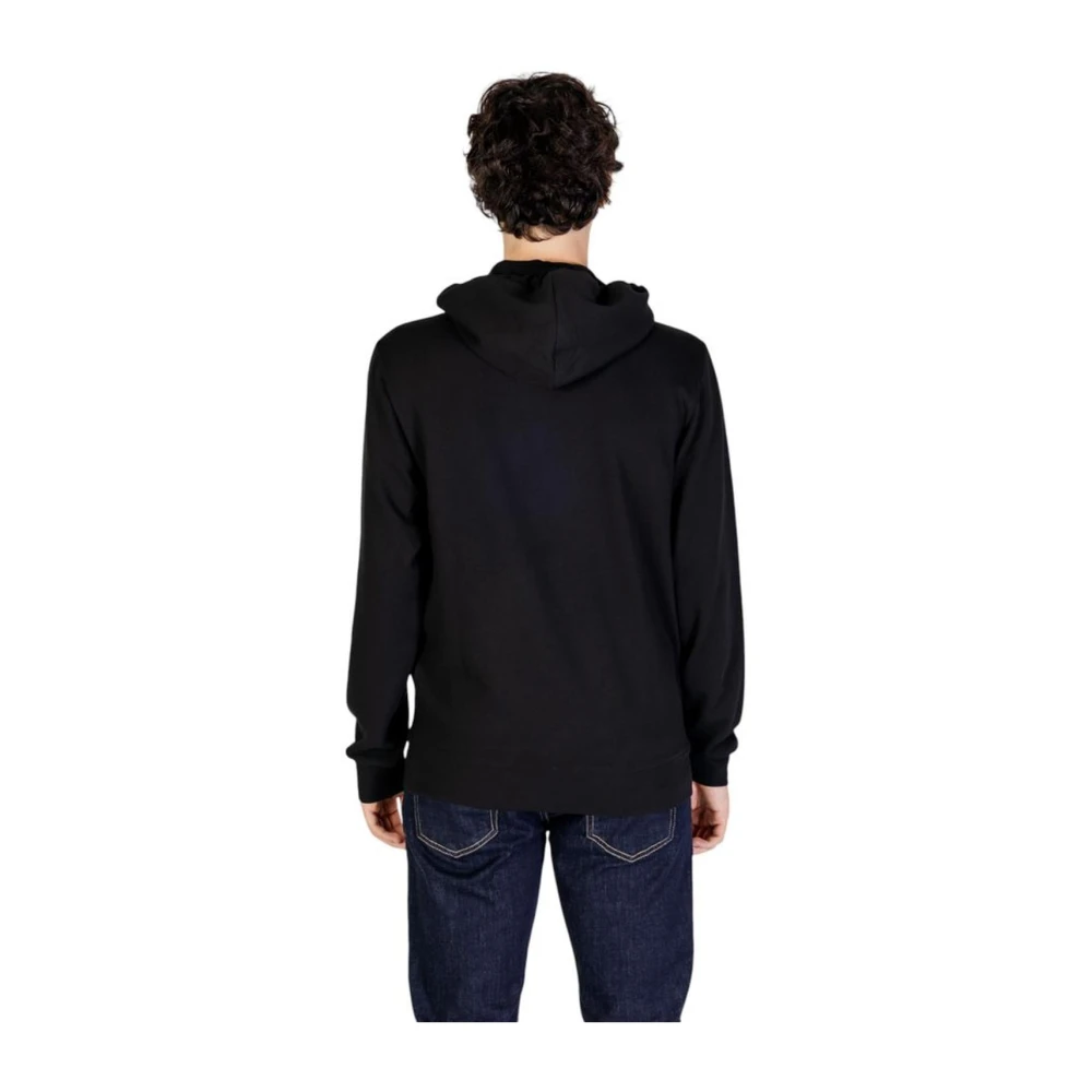 Emporio Armani Zwarte Polyester Blend Sweater Heren Herfst Winter Black Heren