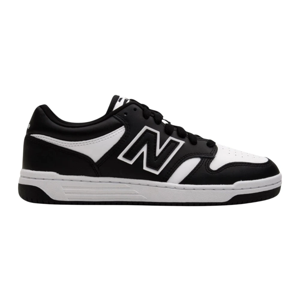 New Balance Leren Veterschoenen Met Rubberen Zool Heren Schoenen Zwart