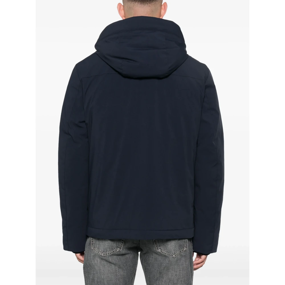 Woolrich Blauwe Stretch Jas Blue Heren