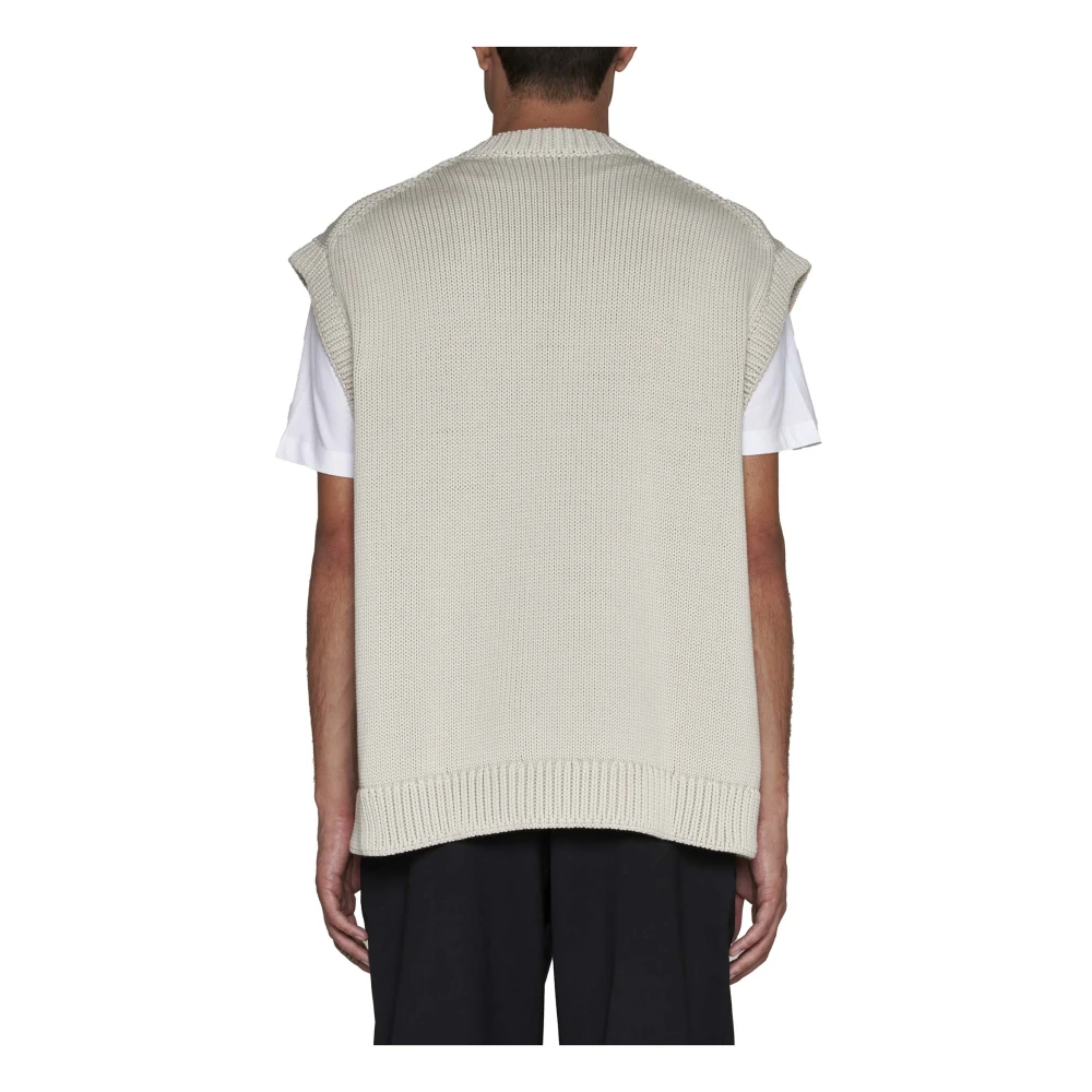 Studio Nicholson Moderne Katoenen Vest Sweaters Gray Heren