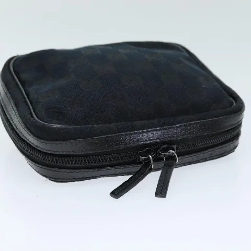 Gucci Vintage Pre-owned Canvas pouches Black Dames
