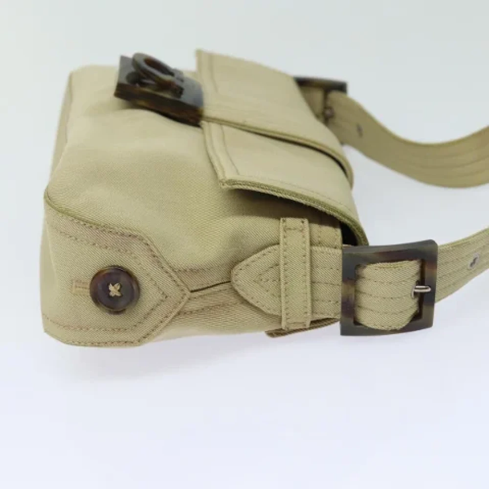 Salvatore Ferragamo Pre-owned Canvas shoulder-bags Beige Dames
