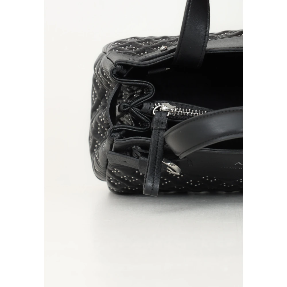 Armani Exchange Zwarte handtas met studs Black Dames