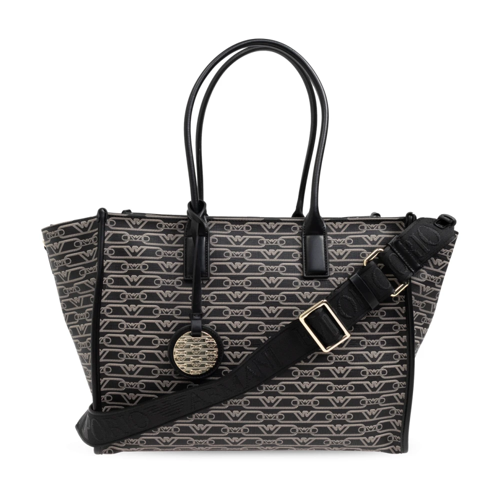 Emporio Armani Shopper tas met monogram Black Dames