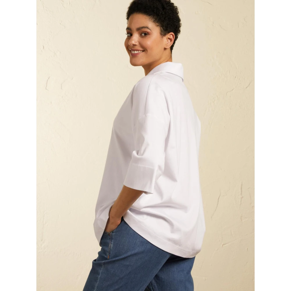Elena Mirò Stijlvolle Polo White Dames