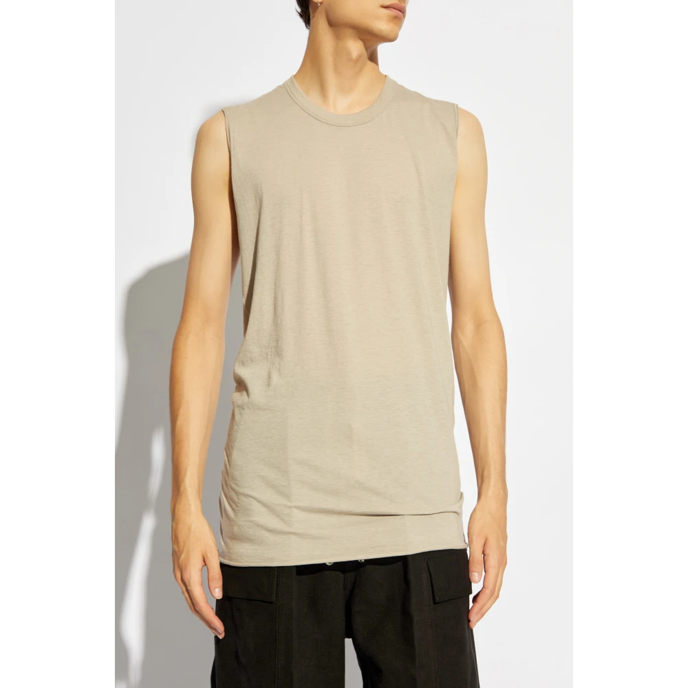 Rick Owens T-shirt Basic Beige Heren