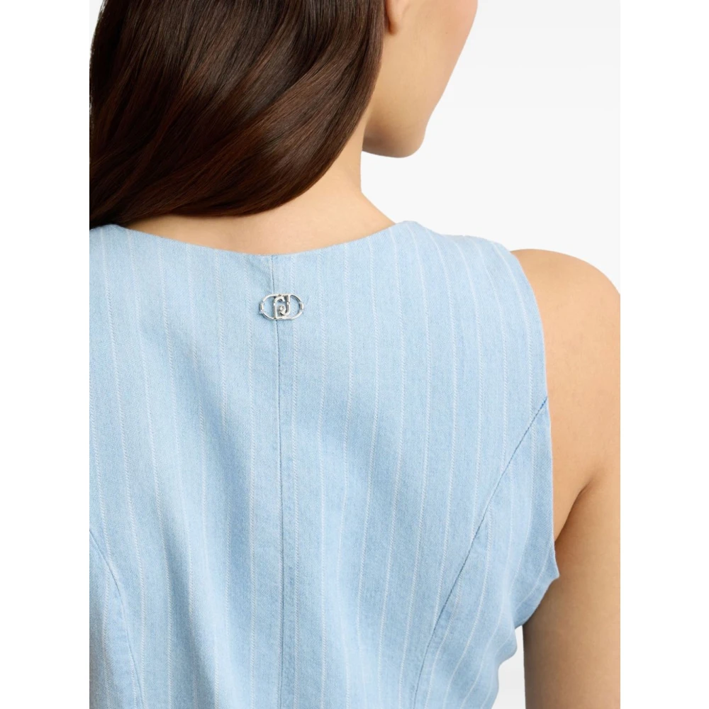 Liu Jo Blauwe Denim Jacks Blue Dames