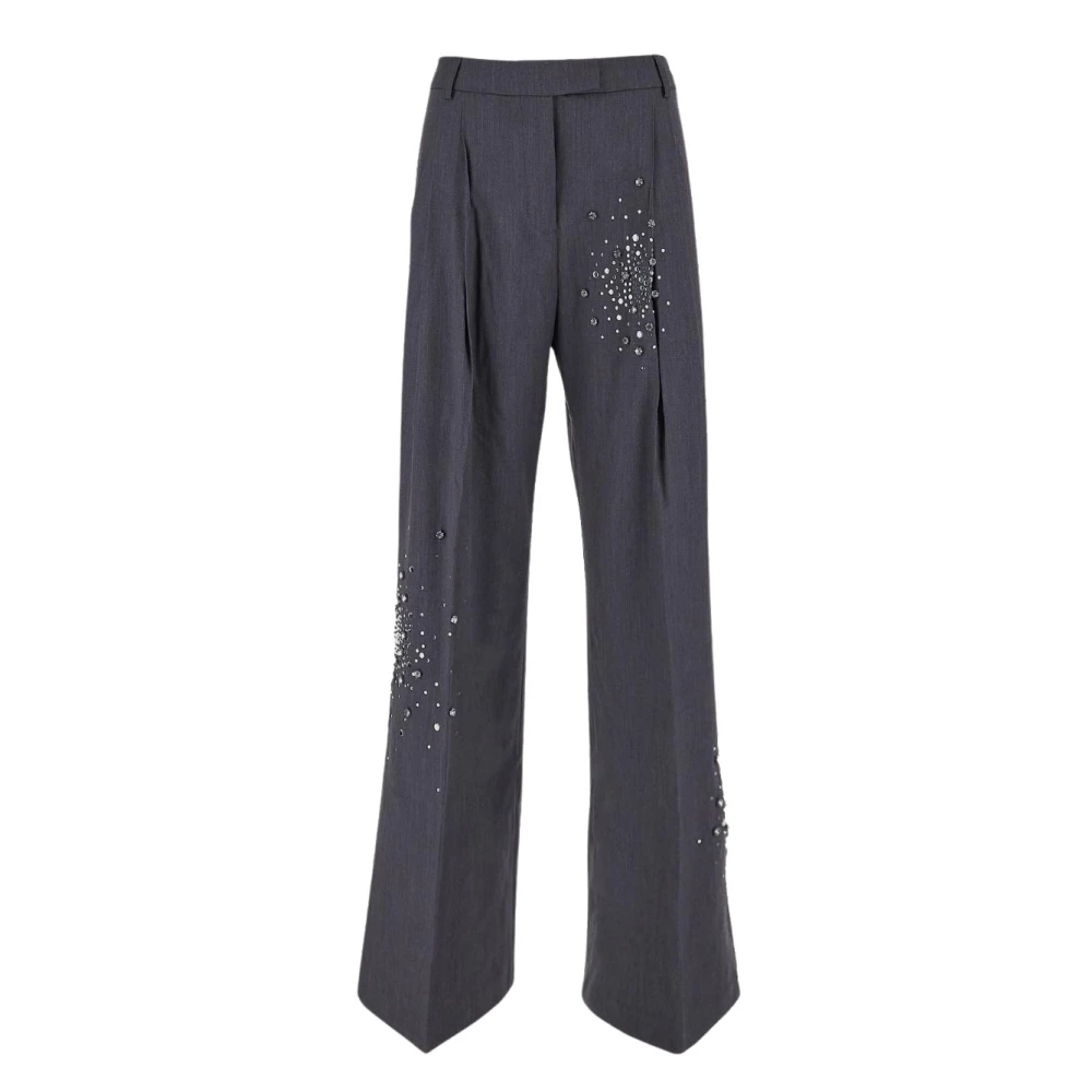 DES Phemmes Zwarte Wijde Suit Pant Polyester Broek Gray Dames