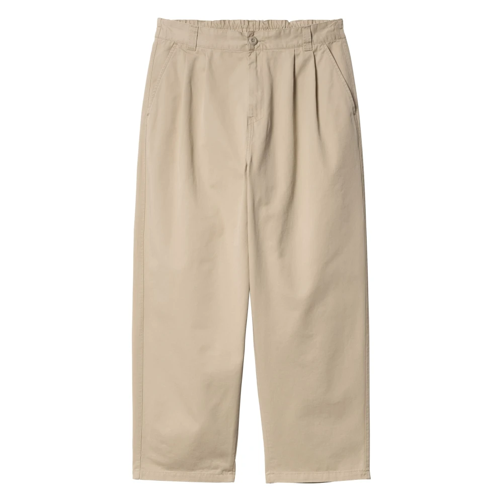 Carhartt WIP Katoenen broek met elastische taille Beige Heren