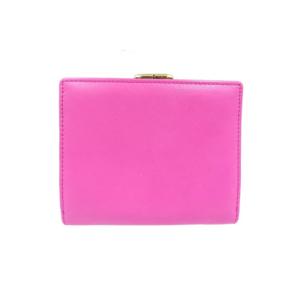 Dior Vintage Pre-owned Leather wallets Pink Dames