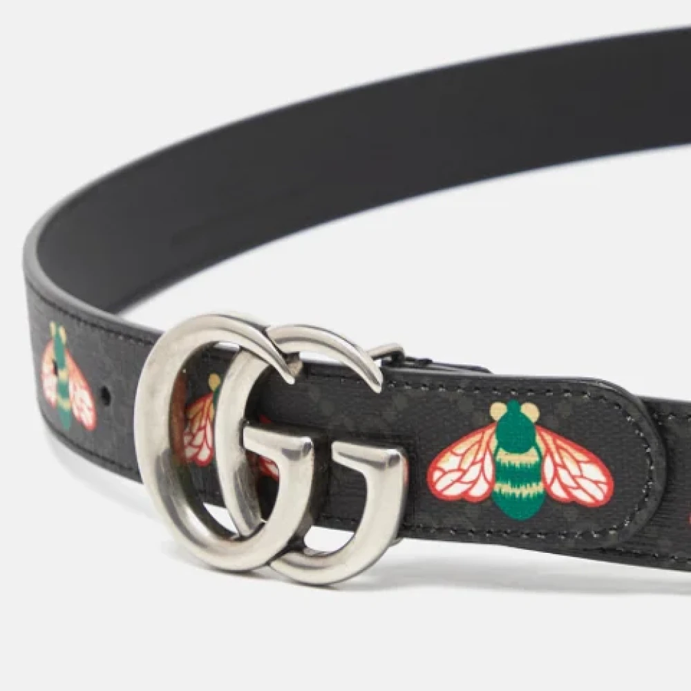 Gucci Vintage Pre-owned Canvas belts Black Heren