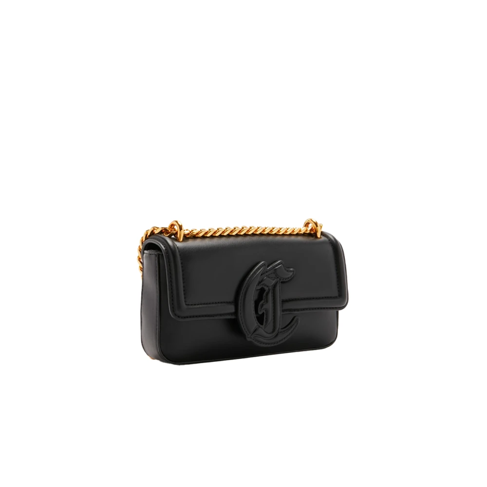 Just Cavalli Schoudertas met reliëflogo Black Dames