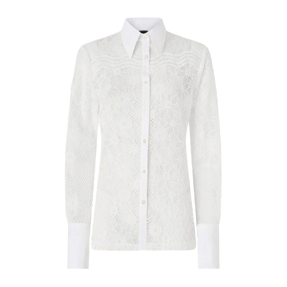 Pinko Women's White Shirts, Xs, Coline Lace Shirt